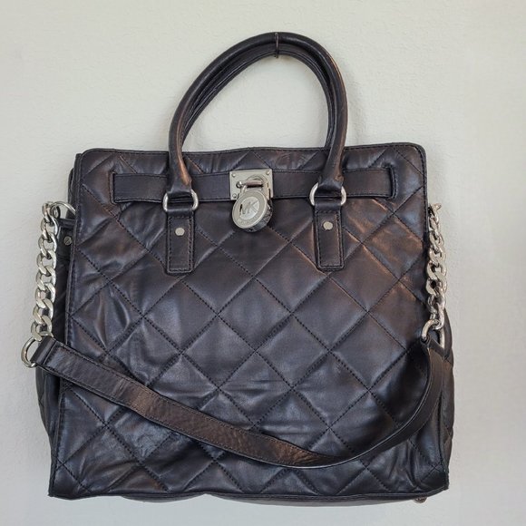 Michael Kors Handbags - Large Quilted Leather Hamilton Tote